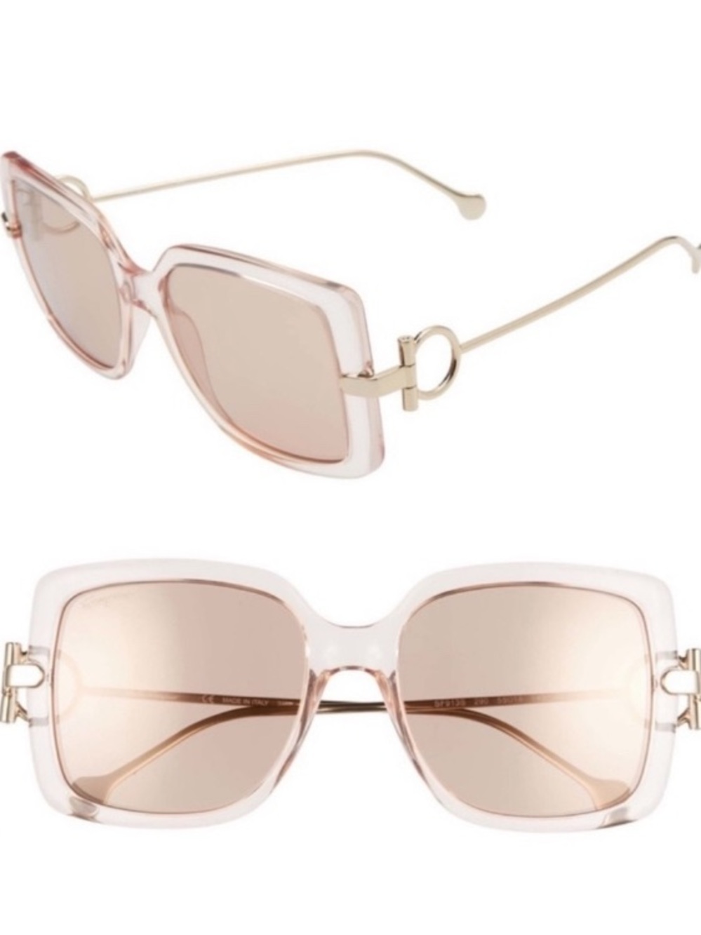 NEW In Case, Salvatore Ferragamo SF913S Sunglasses, Pearlescent Nude Color 290